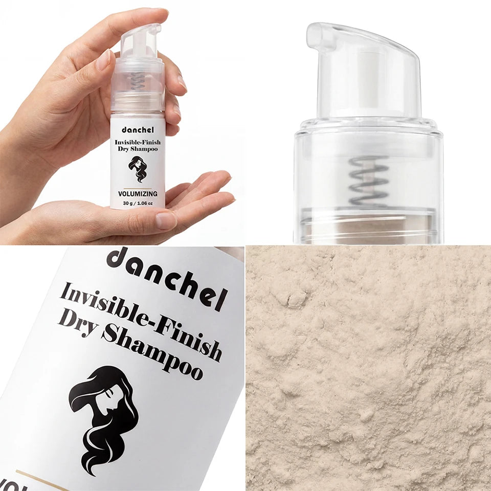 Dry Shampoo Powder and Hair Volumizing Spray for Refreshing Roots on the Go