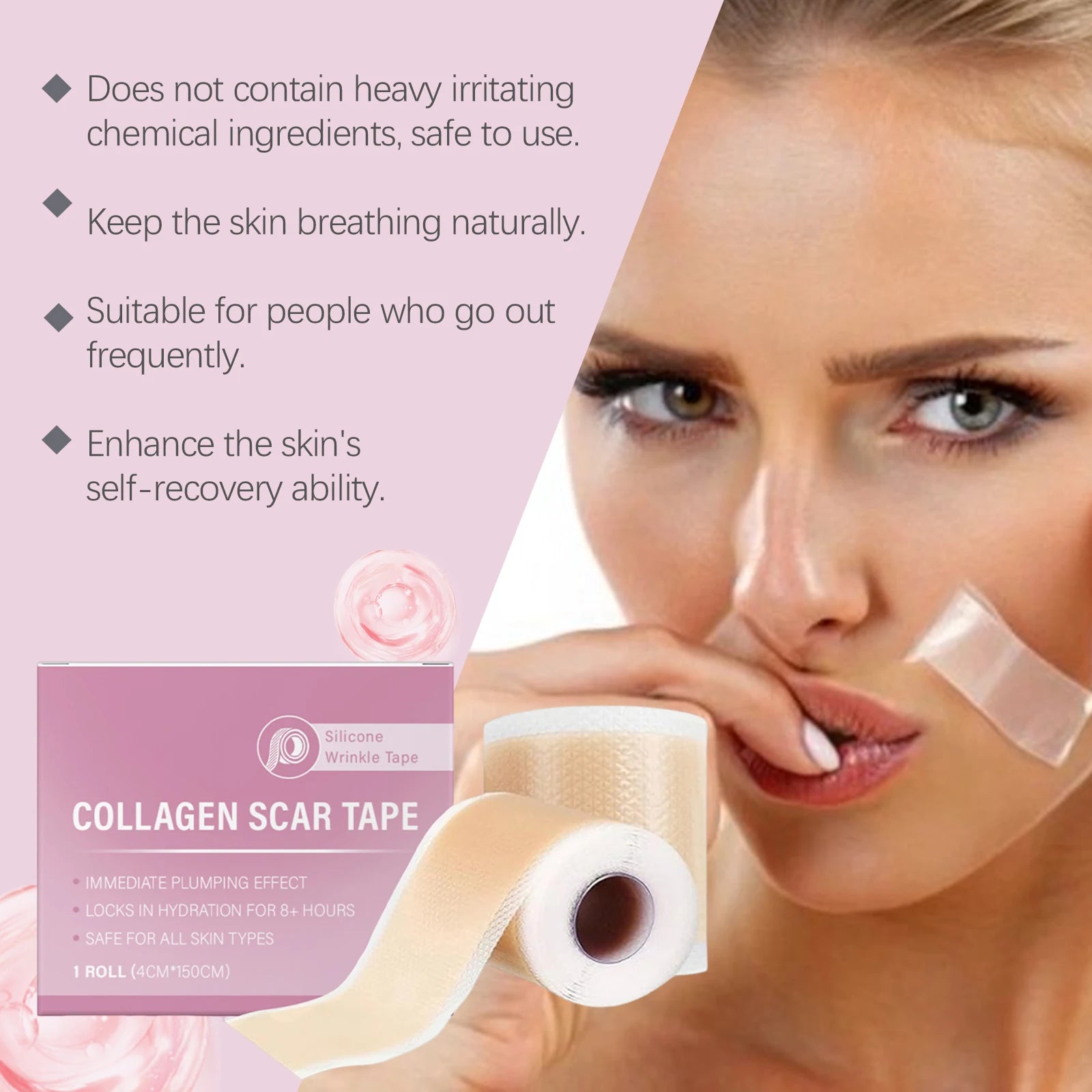 Silicone Collagen Scar Tape and Wrinkle Patch for Smoother Skin and Better Texture - 11