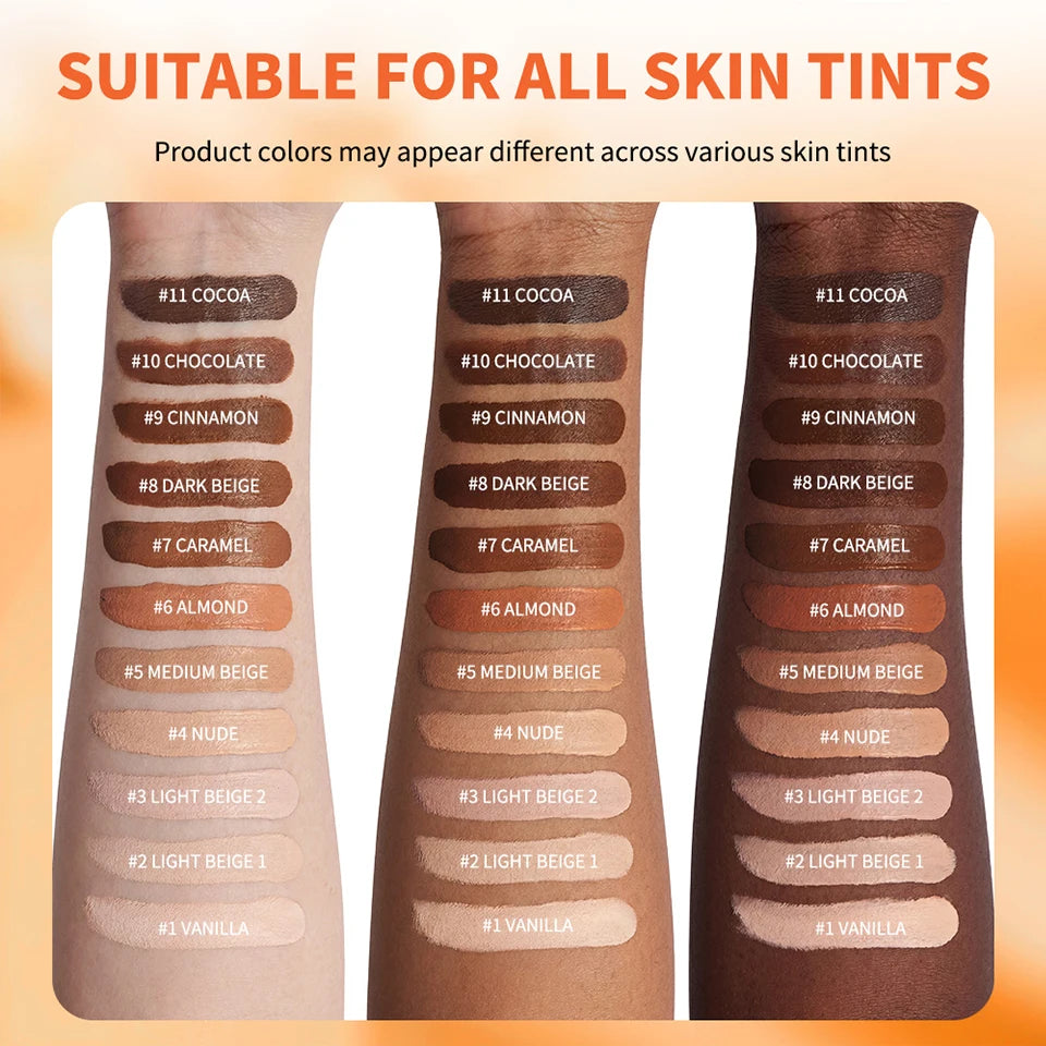 Liquid Foundation and Face Concealer for Daily Makeup and Flawless Skin Coverage