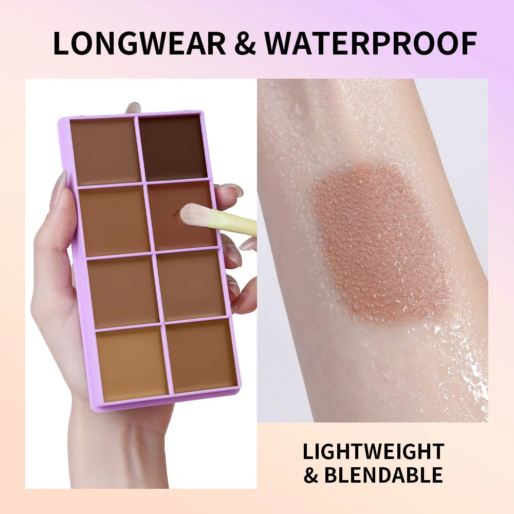 Cream Concealer Palette and Contour Kit for Professional Face Makeup Looks