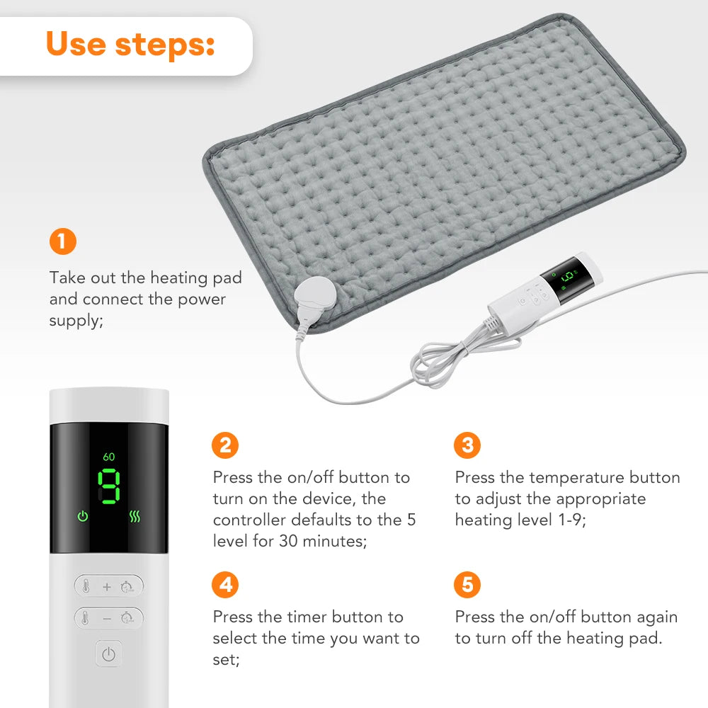 Electric Heating Pad and Heated Mat for Pain Relief during Cold Winter Days - 12
