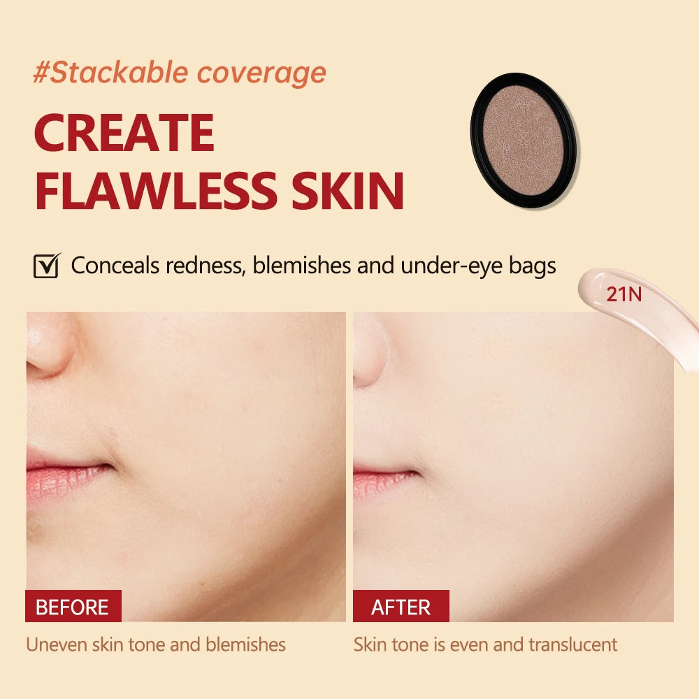 Cushion Foundation Refill and Compact Makeup for Long Lasting Daily Coverage - 4