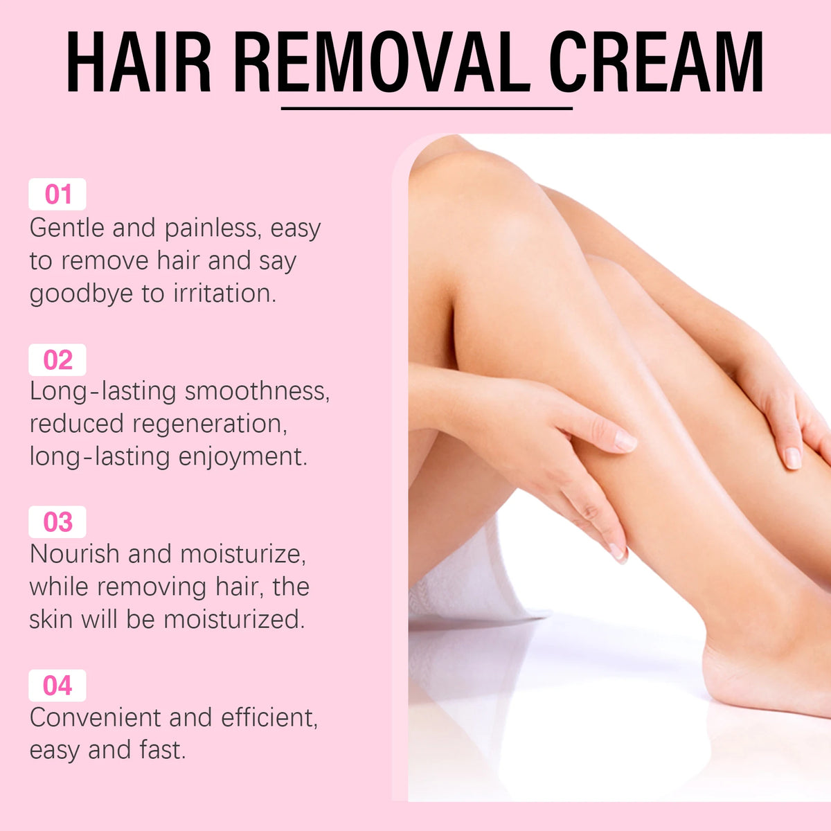 Hair Removal Cream and Depilatory Lotion for Smooth Body Skin Care Routine
