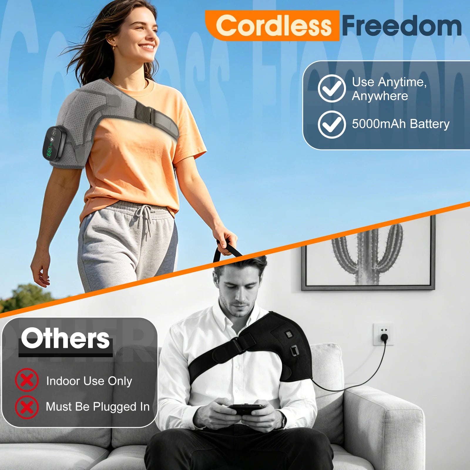 Neck and Shoulder Massager and Heating Wrap for Office Home and Travel Comfort - 9