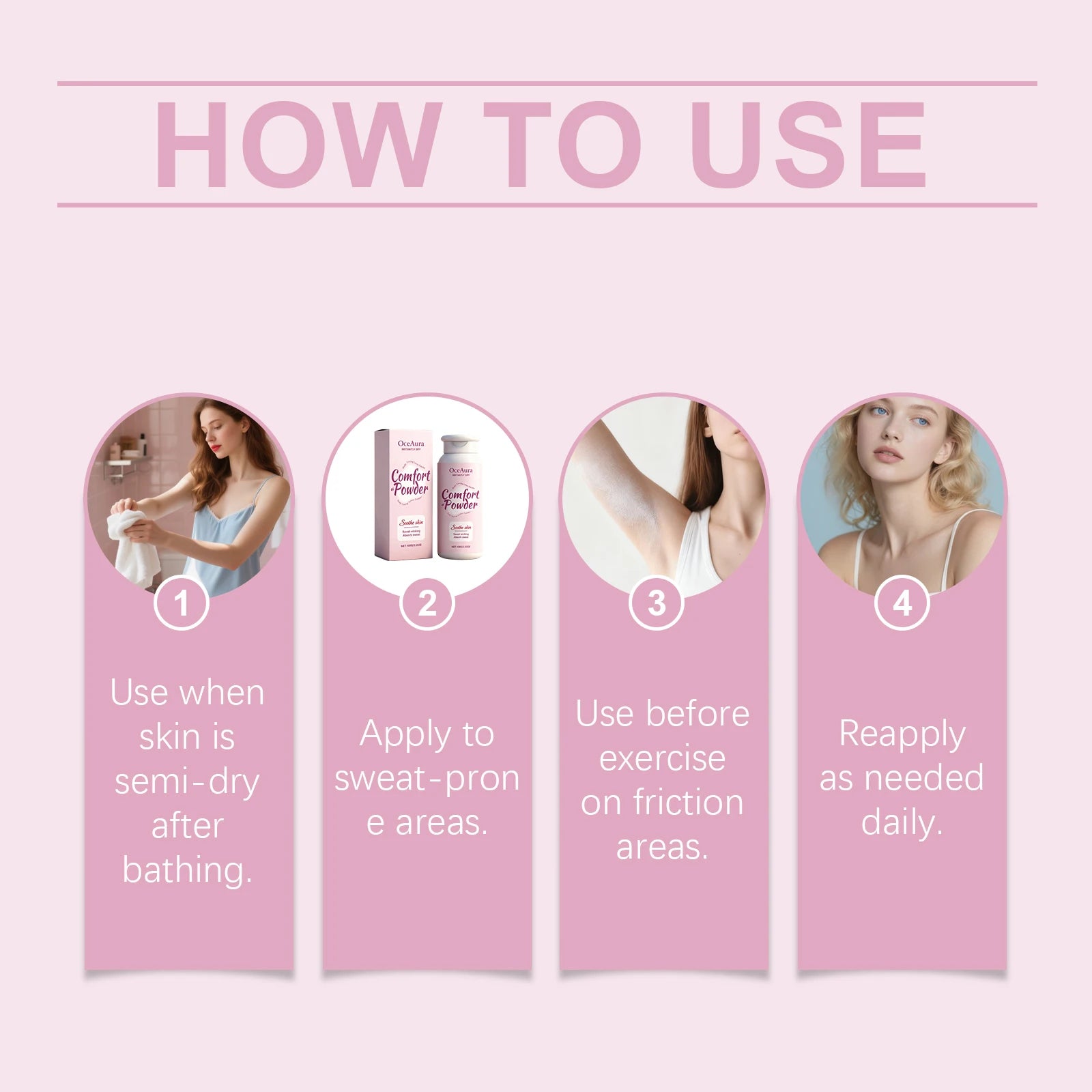 Comfort Powder and Sweat Absorbing Dust for Hot Summer Skin Protection - 12