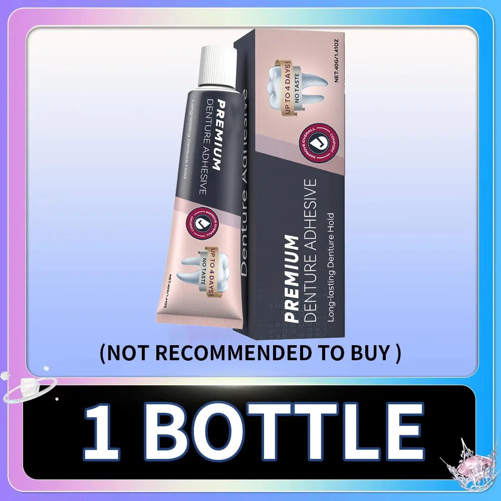 Denture Adhesive and Dental Care Gel for Secure All Day Denture Stability - 10