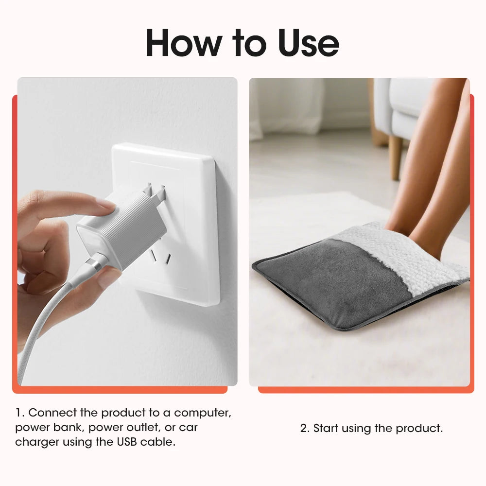 Electric Foot Warmer and Heated Heating Mat for Office Home and Cold Winter Days