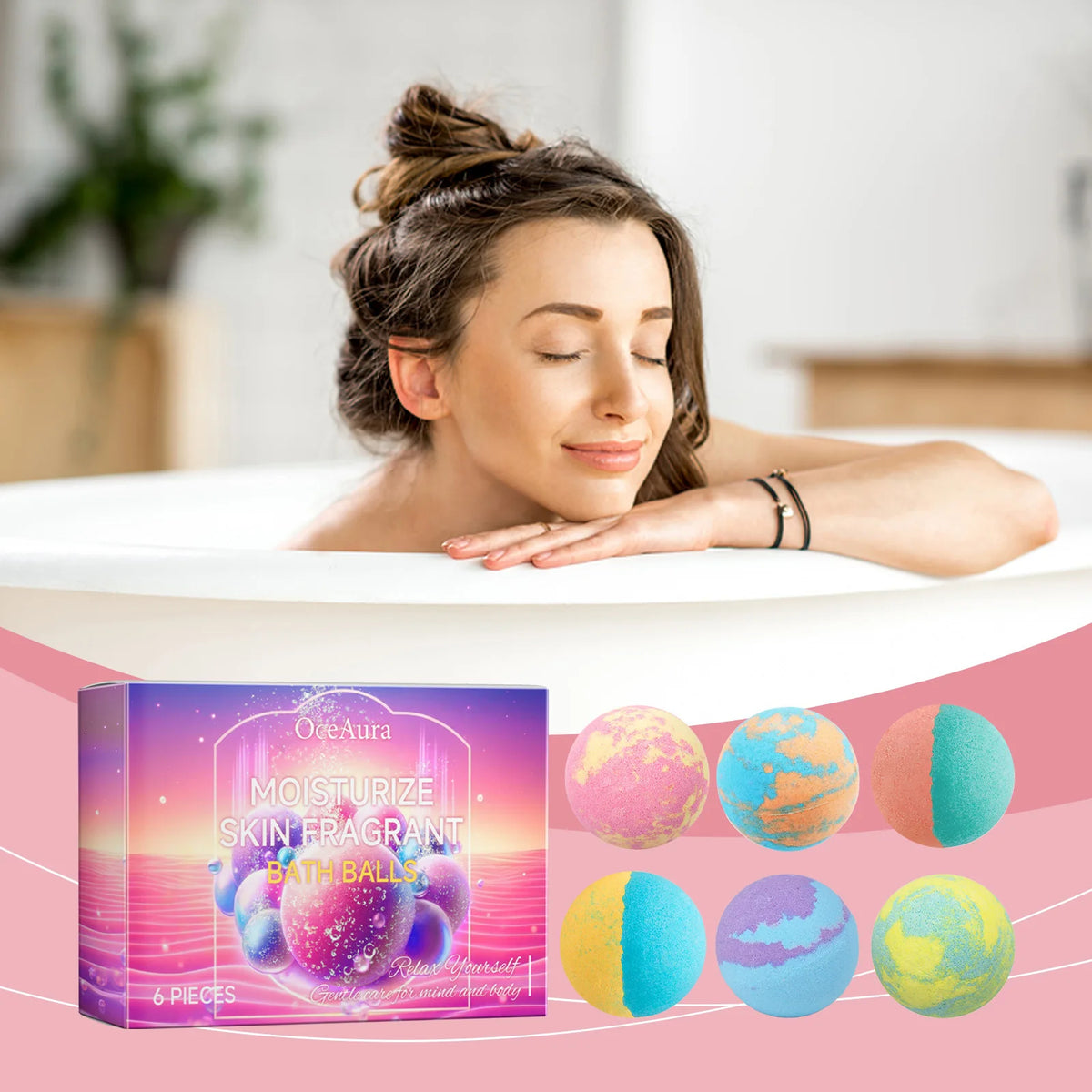 Bath Bombs and Fragrant Spa Balls for Deep Body Relaxation and Skin Care
