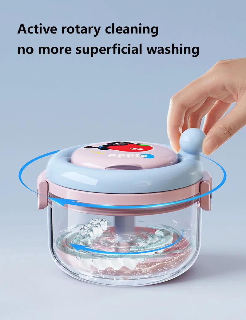 Denture Cleaning Box and Retainer Case for Daily Hygiene and Travel Storage