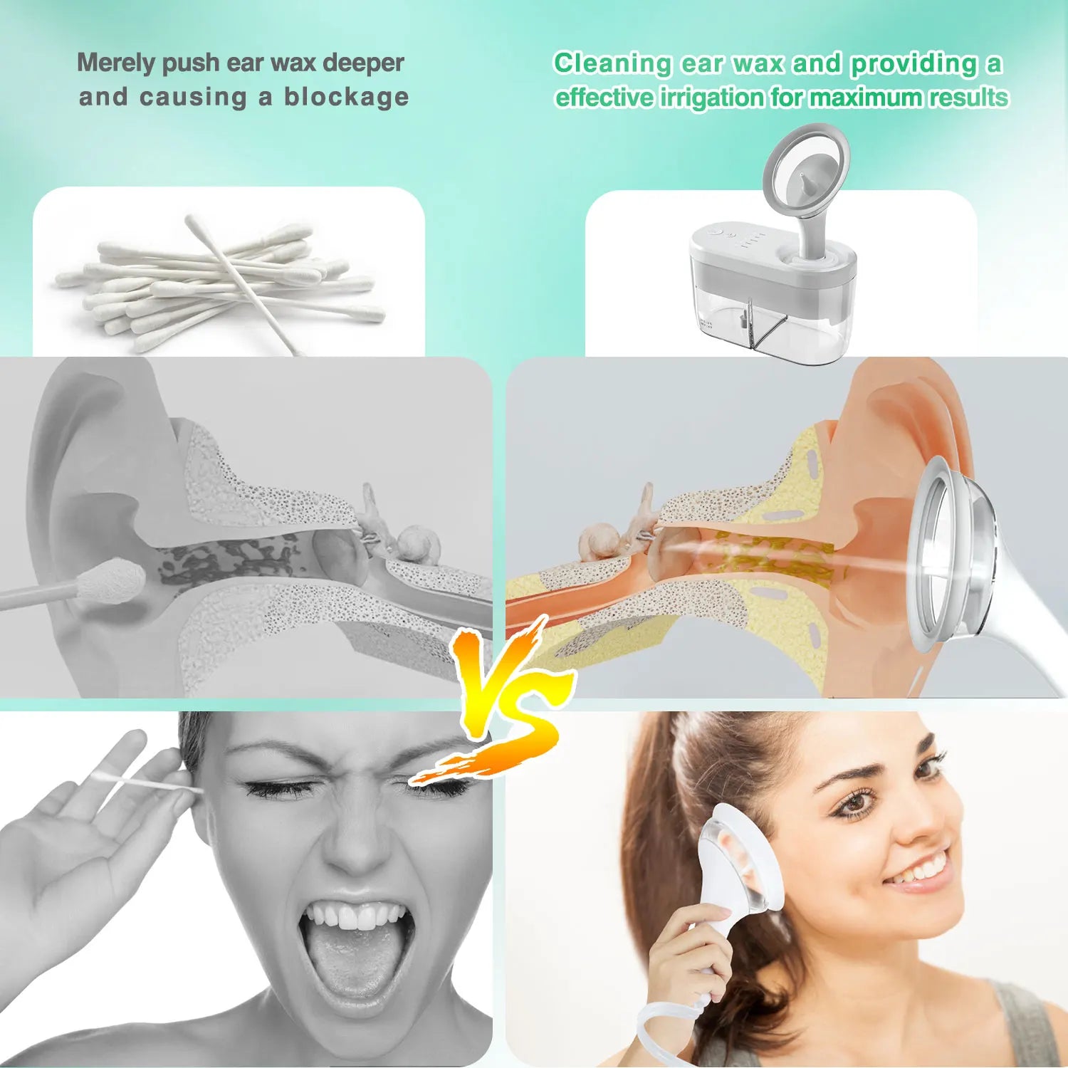 Electric Ear Wax Removal System and Ear Irrigation Cleaner for Home Ear Care Use - 3