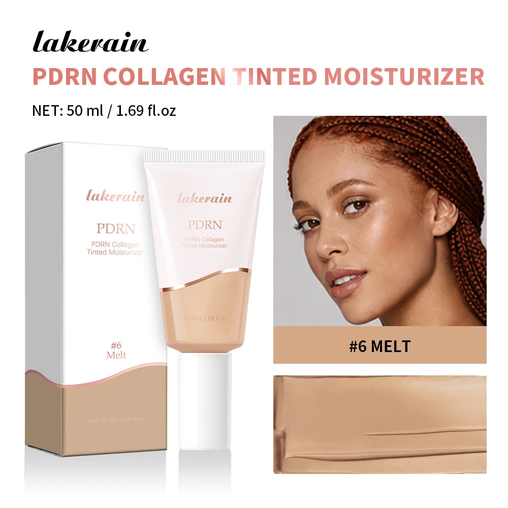 PDRN Collagen Tinted Moisturizer and Radiant Skin Foundation for Daily Glow Makeup