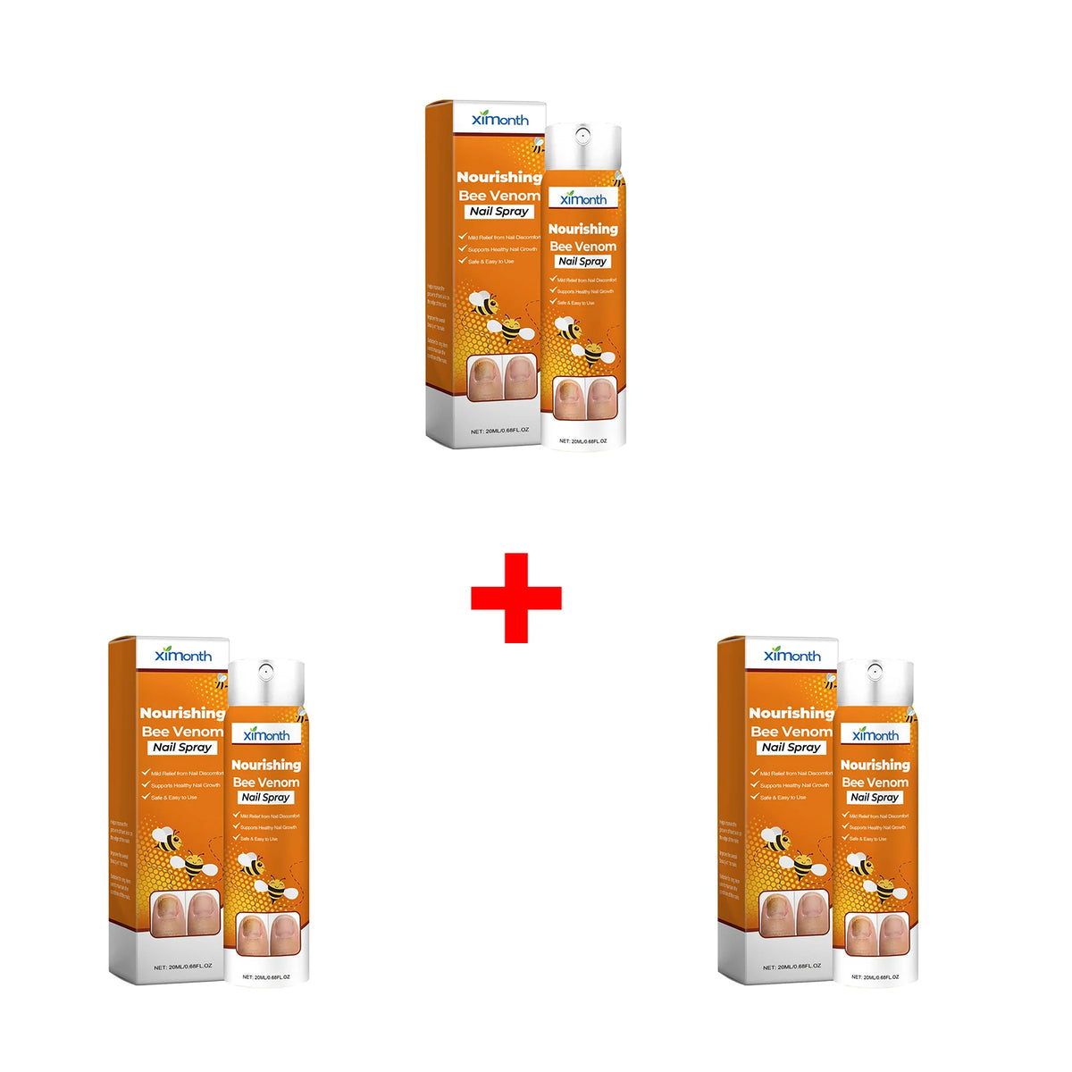 Bee Venom Nail Spray and Fungus Treatment for Restoring Damaged and Brittle Nails