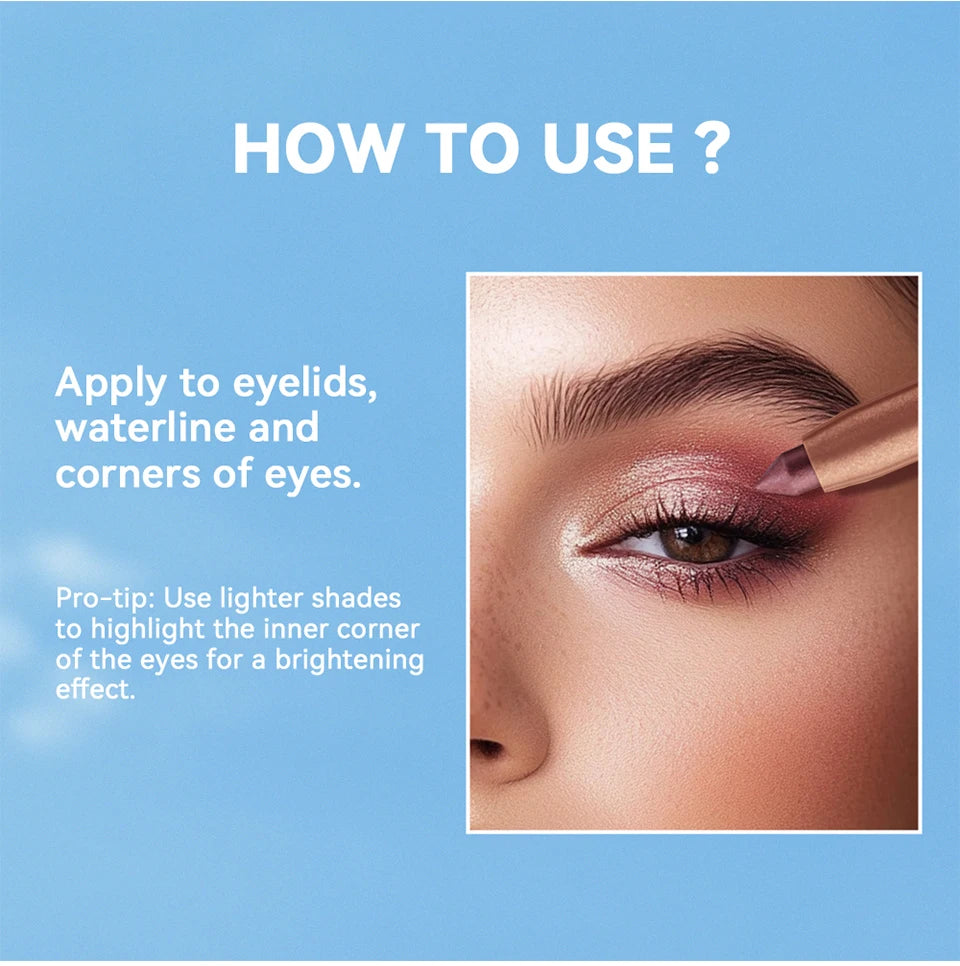 Eyeshadow Stick and Shimmer Eye Pencil for Long Lasting Makeup Daily Looks - 12
