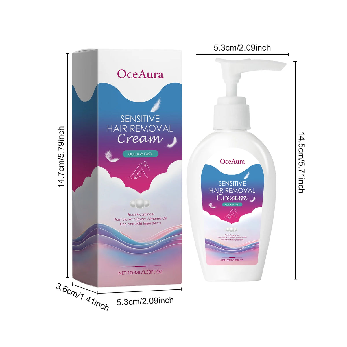 Hair Removal Cream and Depilatory Lotion for Painless Grooming and Smooth Skin