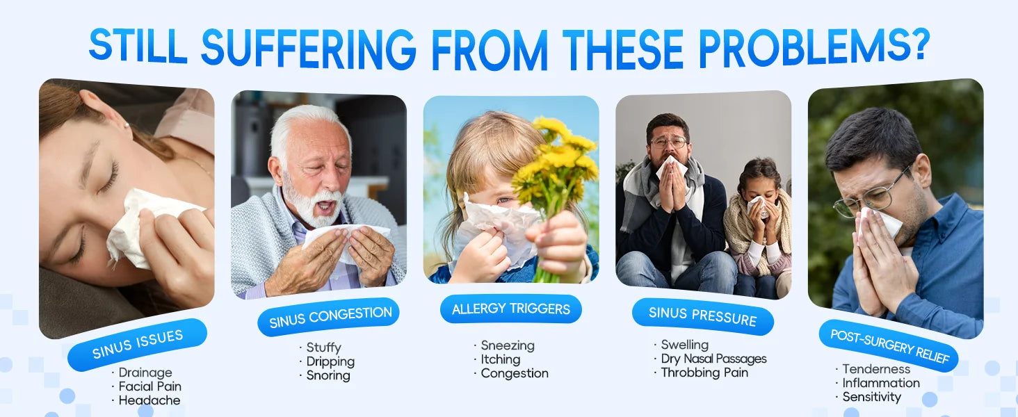 Electric Nasal Irrigation System and Sinus Rinse Machine for Daily Allergy Relief - 10