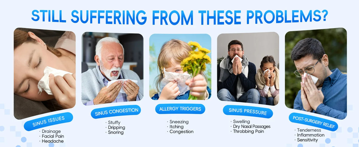 Electric Nasal Irrigation System and Sinus Rinse Machine for Daily Allergy Relief