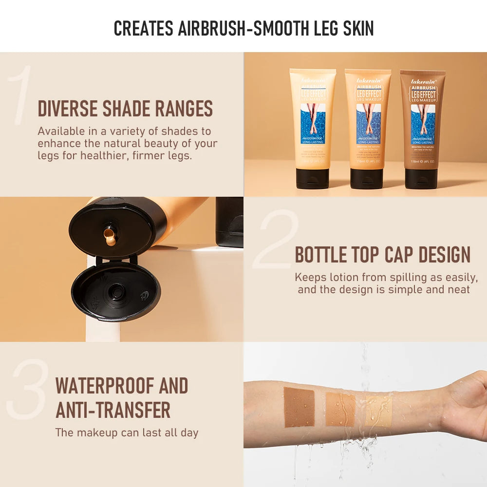 Leg Makeup and Body Foundation for Flawless Looking Skin and Vein Coverage - 4