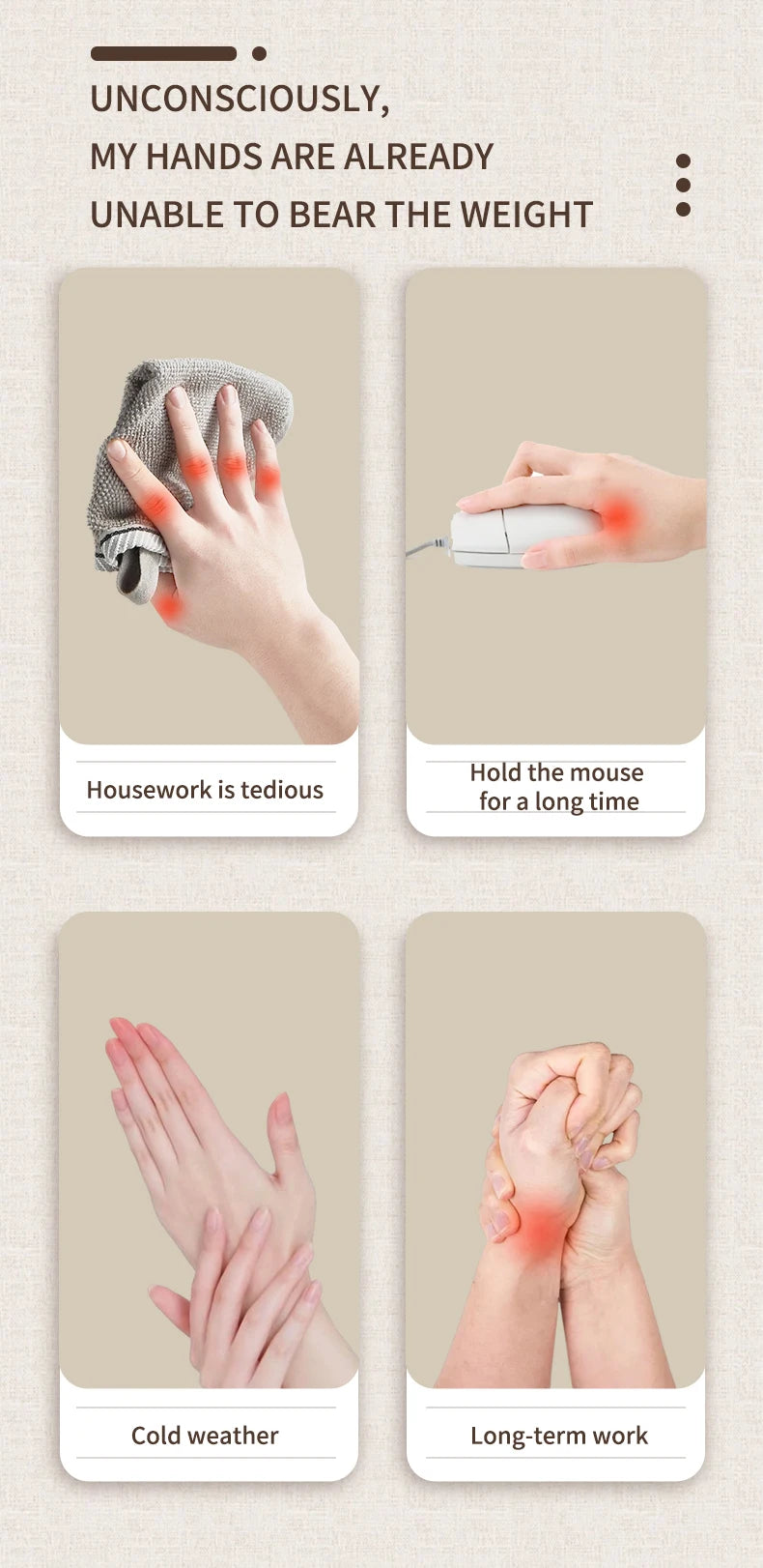 Hand Massager and Compression Glove for Daily Relief at Home or the Office