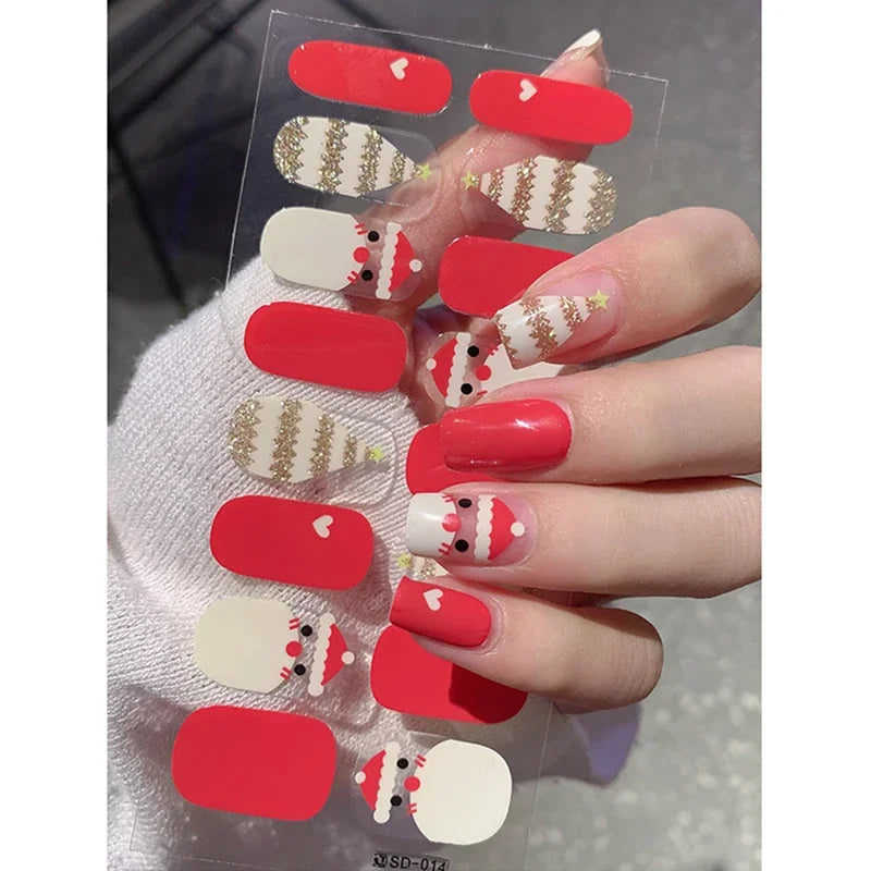 Christmas Nail Sticker and Holiday Gel Wrap for Winter Party Decorations - 22