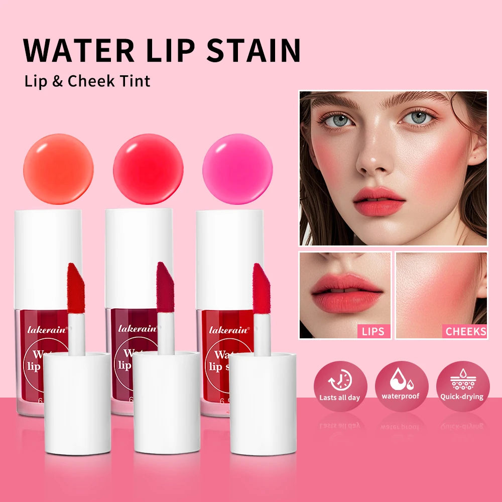 Water Lip Stain and Liquid Blush for a Natural Waterproof Matte Daily Makeup - 1