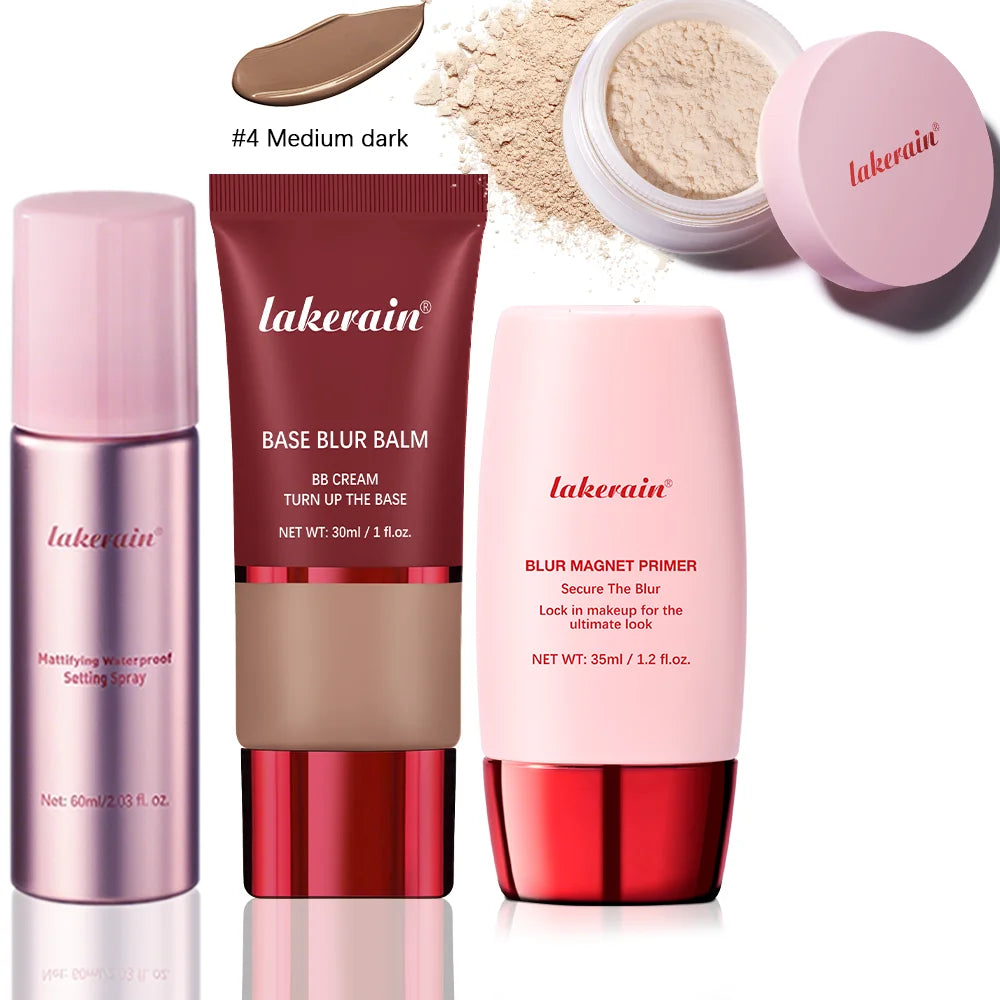 Makeup Setting Kit and Face Base Bundle for Flawless Long Lasting Looks