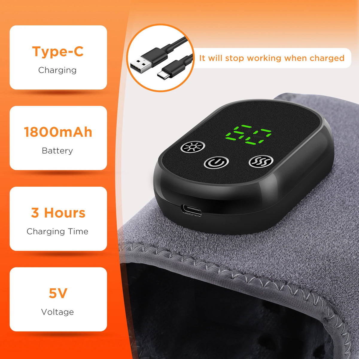 Heated Ankle Massager and Electric Vibration Wrap for Pain Relief at Home