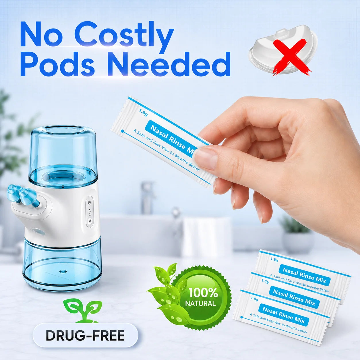 Electric Nasal Irrigator and Sinus Rinse Device for Daily Congestion Relief - 10