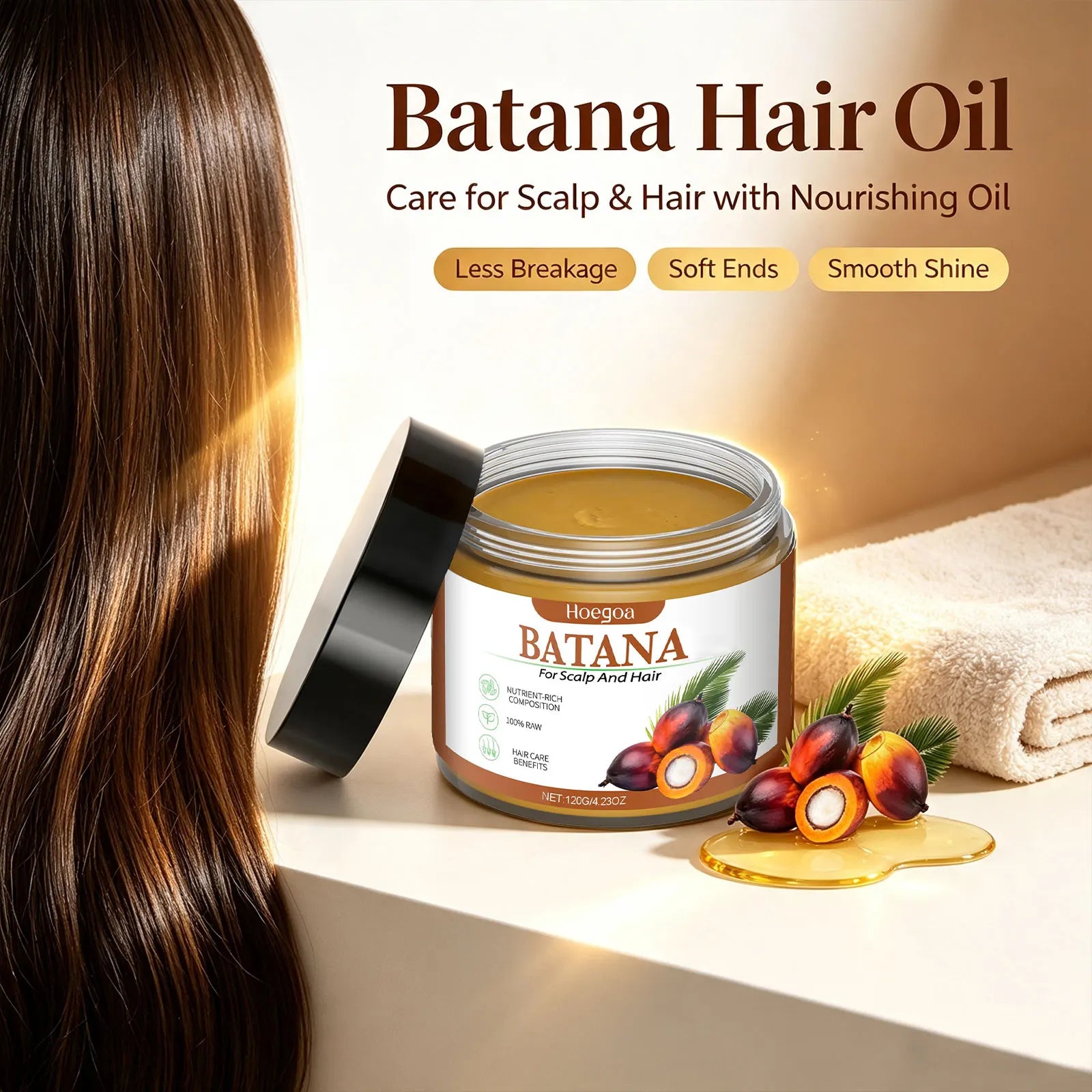 Batana Hair Mask and Deep Conditioning Treatment for Dry Damaged Hair Repair - 6