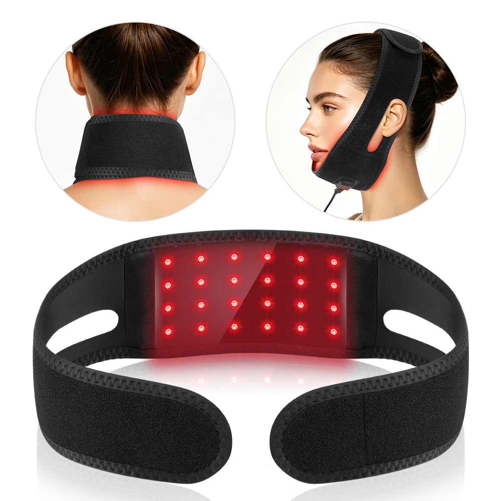 Red Light Therapy Belt and Infrared Heat Wrap for Face Neck and Body Relaxation - 18