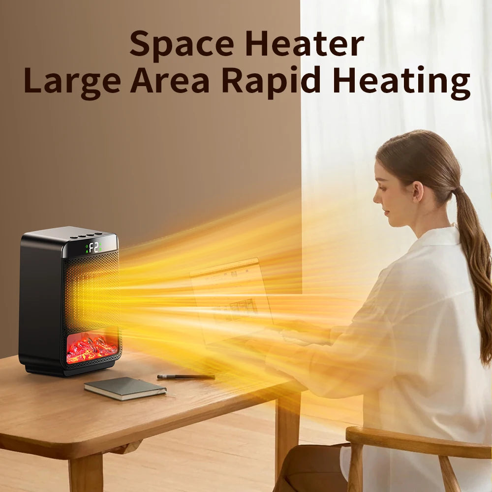 Electric Space Heater and Personal Warm Air Blower for Winter Office and Home Use - 10