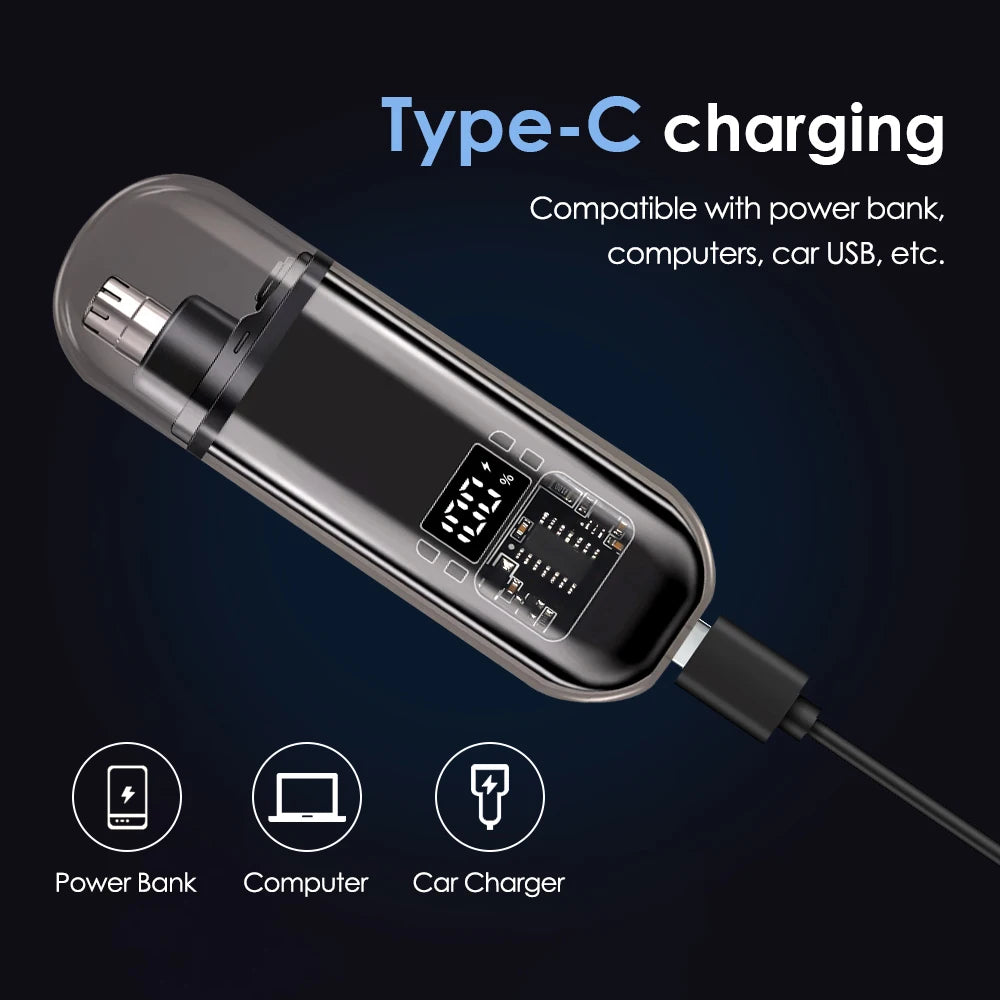 Electric Nose Hair Trimmer and Ear Grooming Tool for Painless Daily Care - 11