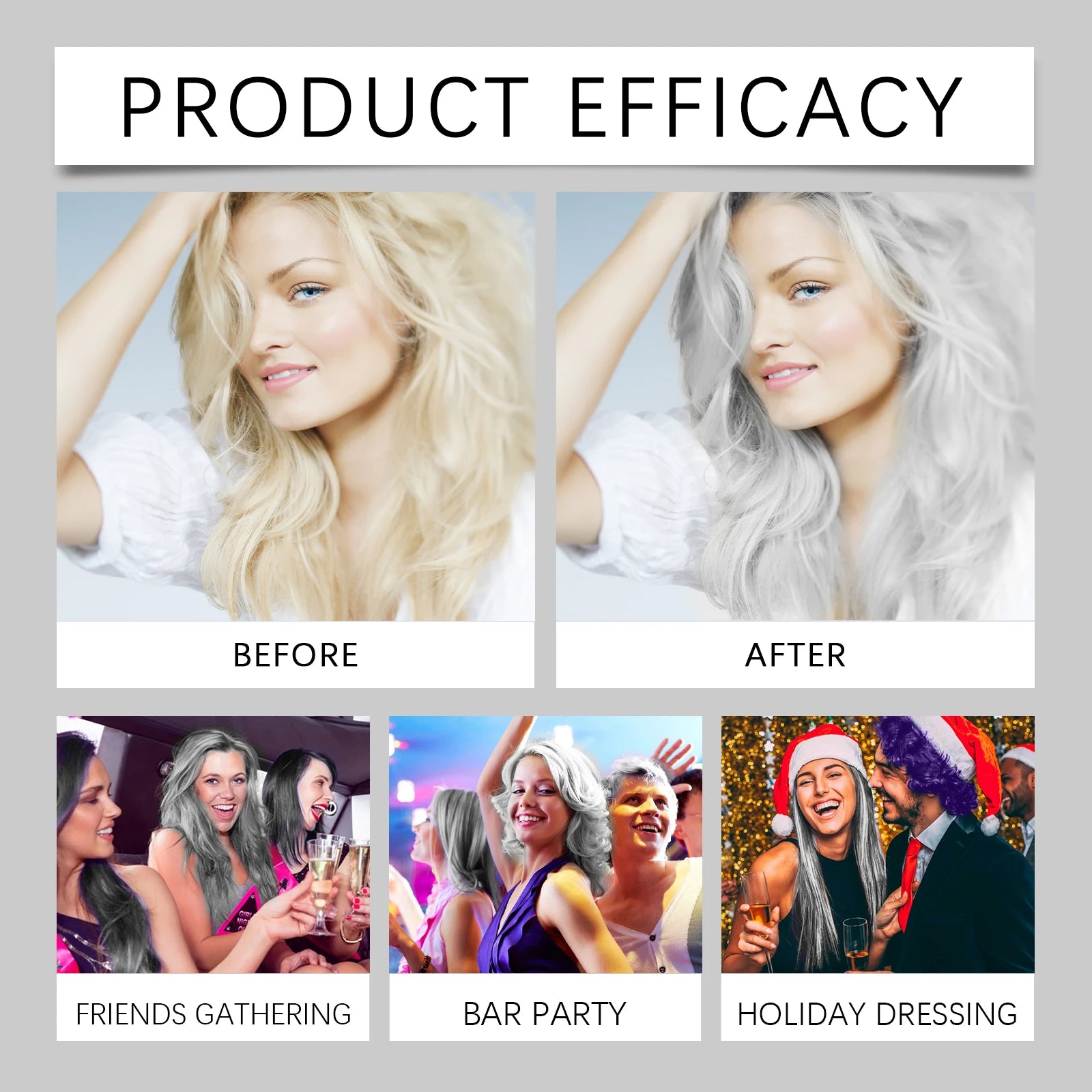 Permanent Silver Hair Dye and Gray Hair Color Cream for Salon Quality Results - 14