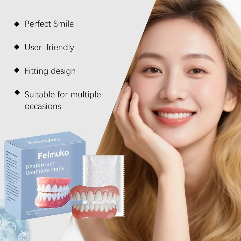 Temporary Dentures and Cosmetic Fake Teeth for Instant Smile Confidence Care