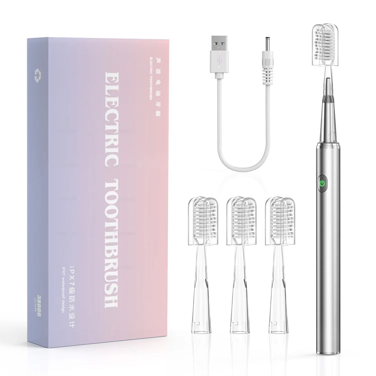 Electric Toothbrush and Rechargeable Sonic Cleaner for Daily Dental Hygiene
