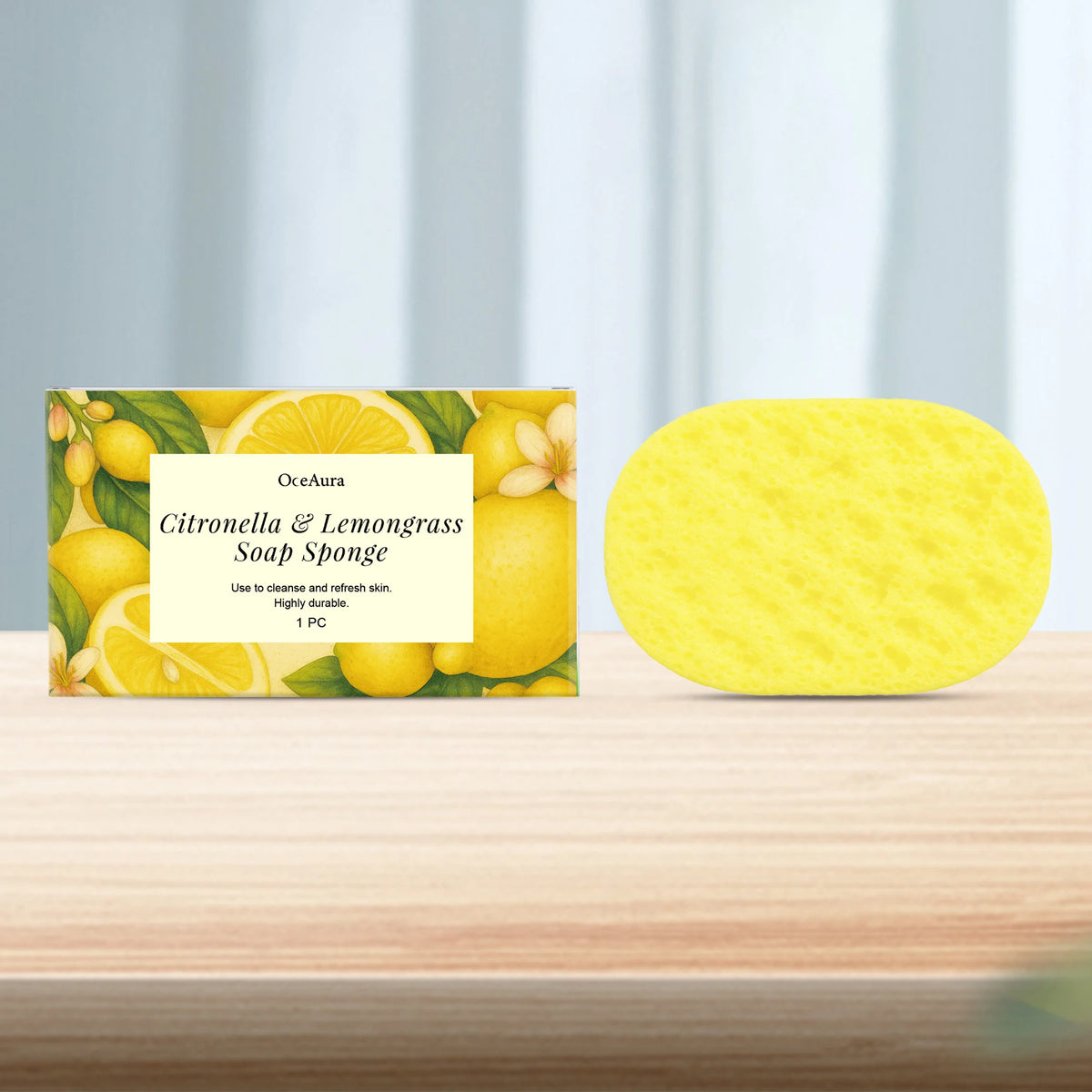 Exfoliating Bath Sponge and Body Scrubber for Daily Skin Cleansing and Refreshing