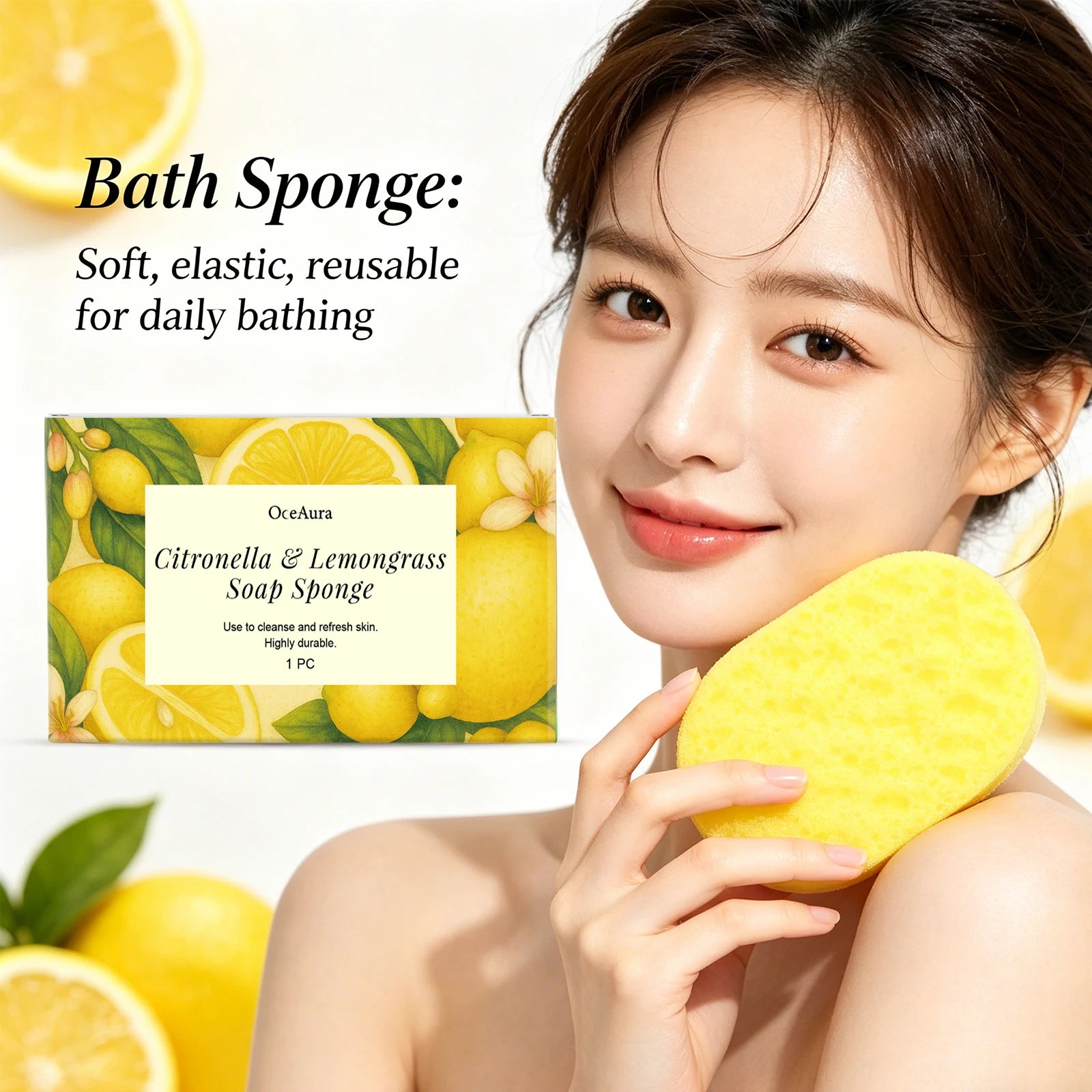 Exfoliating Bath Sponge and Body Scrubber for Daily Skin Cleansing and Refreshing - 4