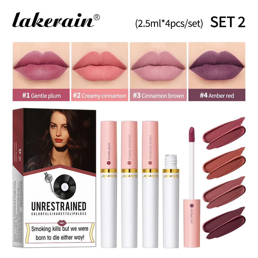 Matte Lipstick Set and Velvet Lip Tint for Daily Makeup and Special Occasions