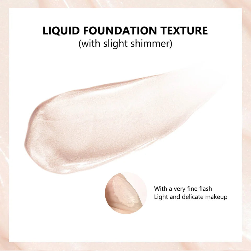 Liquid Glow Foundation and Illuminating Makeup Base for Radiant Skin Coverage - 10