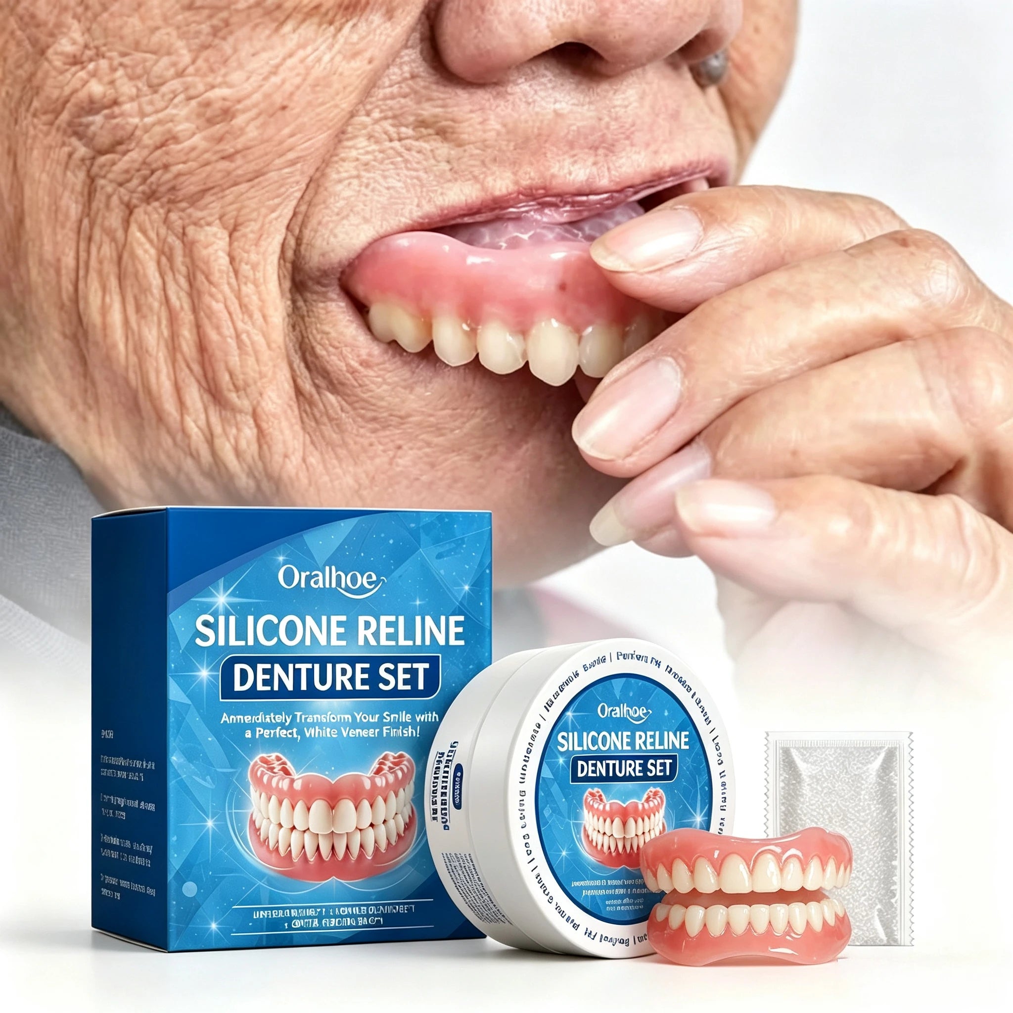 Silicone Dentures and Cosmetic Veneers for Instant Smile Restoration Confidence - 1