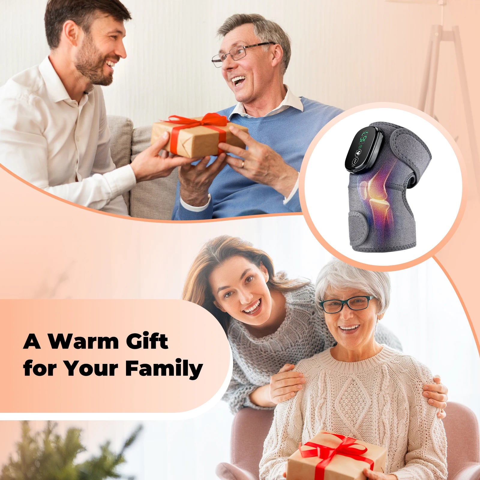 Heated Knee Massager and Vibration Heating Pad for Joint Pain Relief and Recovery - 7