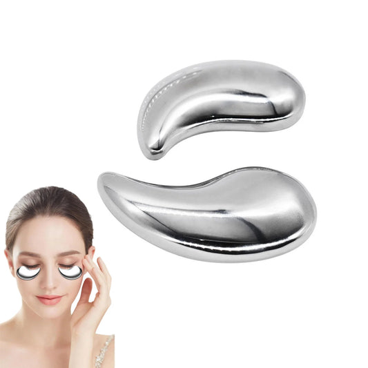 Cooling Eye Pads and Stainless Steel Eye Masks for Puffy Eyes and Dark Circles