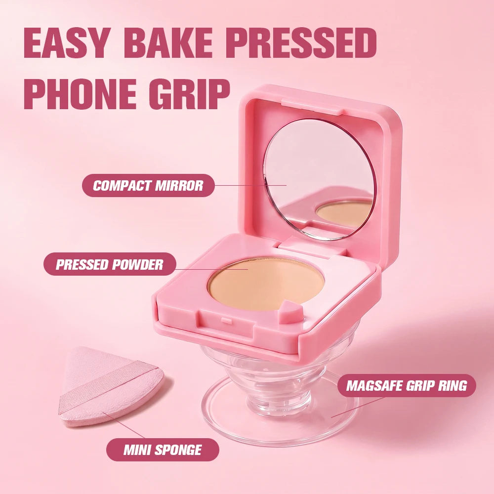 Foundation Stick and Pressed Powder Set for Daily Face Makeup and Holiday Gifting