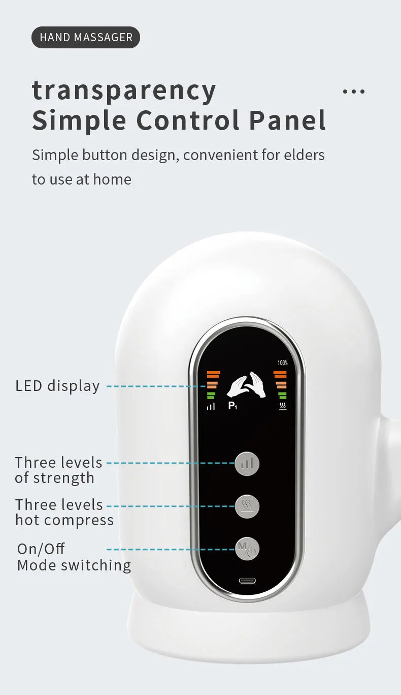 Hand Massager and Electric Palm Compression Machine for Pain Relief and Recovery