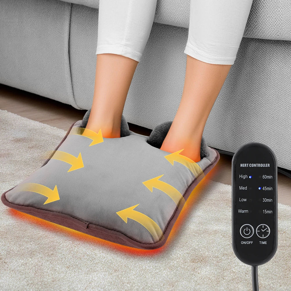 Electric Foot Warmer and Heated Cushion for Relaxing at Home or Office Work