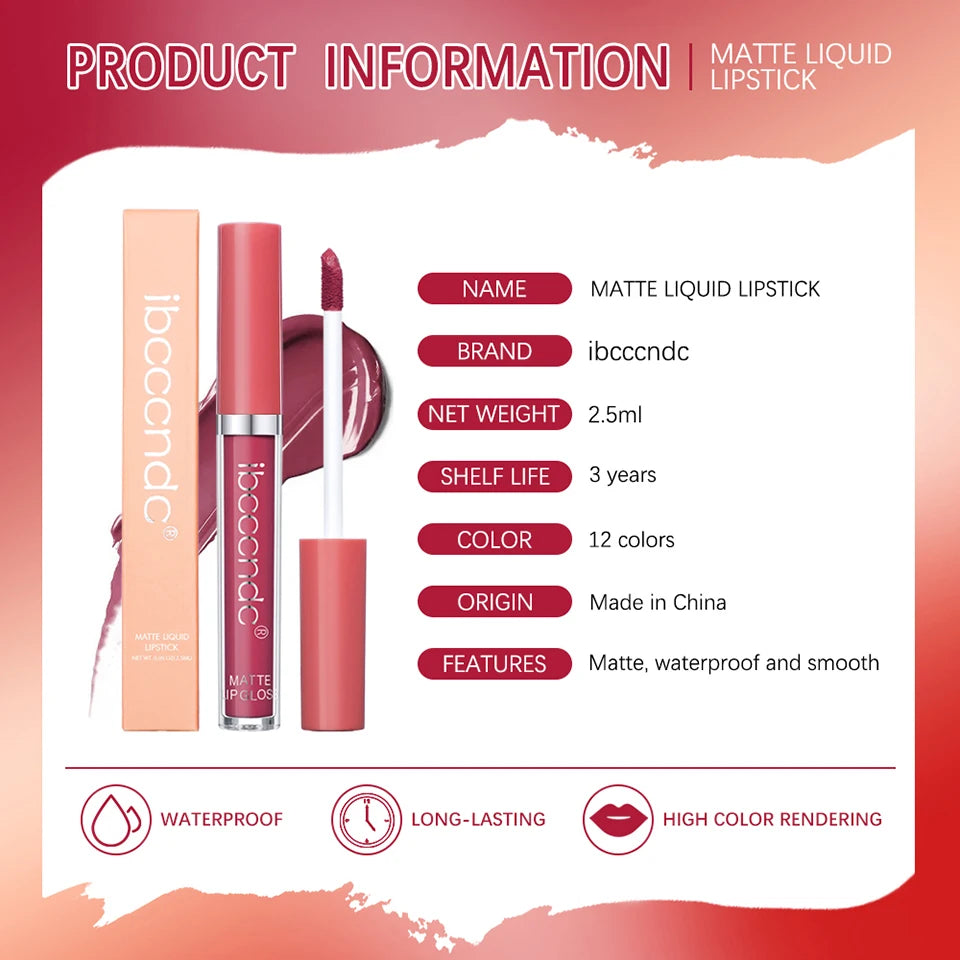 Matte Velvet Lip Gloss and Liquid Lipstick for long lasting everyday makeup wear - 8