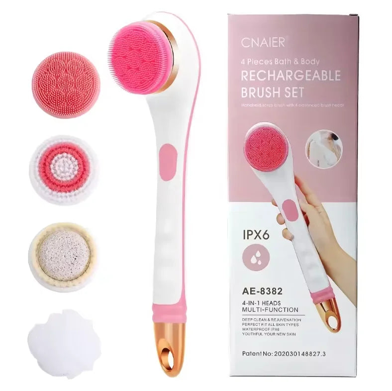 Electric Bath Brush and Shower Body Scrubber for Deep Cleaning and Exfoliation