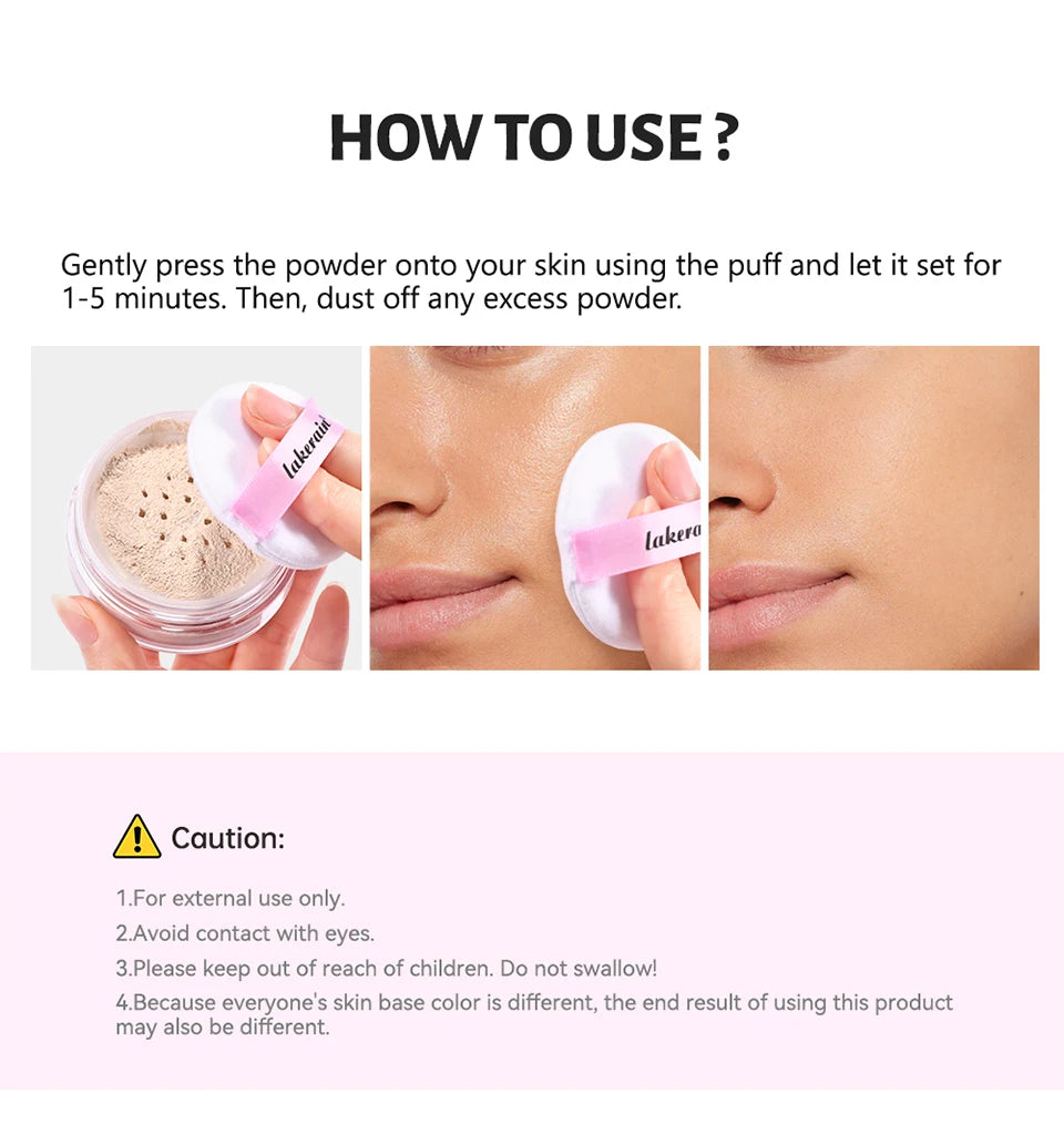 Set and Bake Powder and Oil Control Face Makeup for All Day Matte Finish