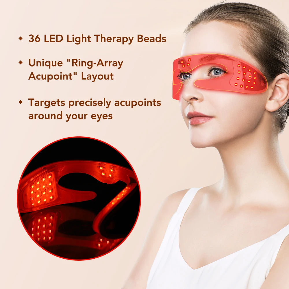 3D Eye Massager and Light Therapy Mask for Relieving Eye Fatigue at Home