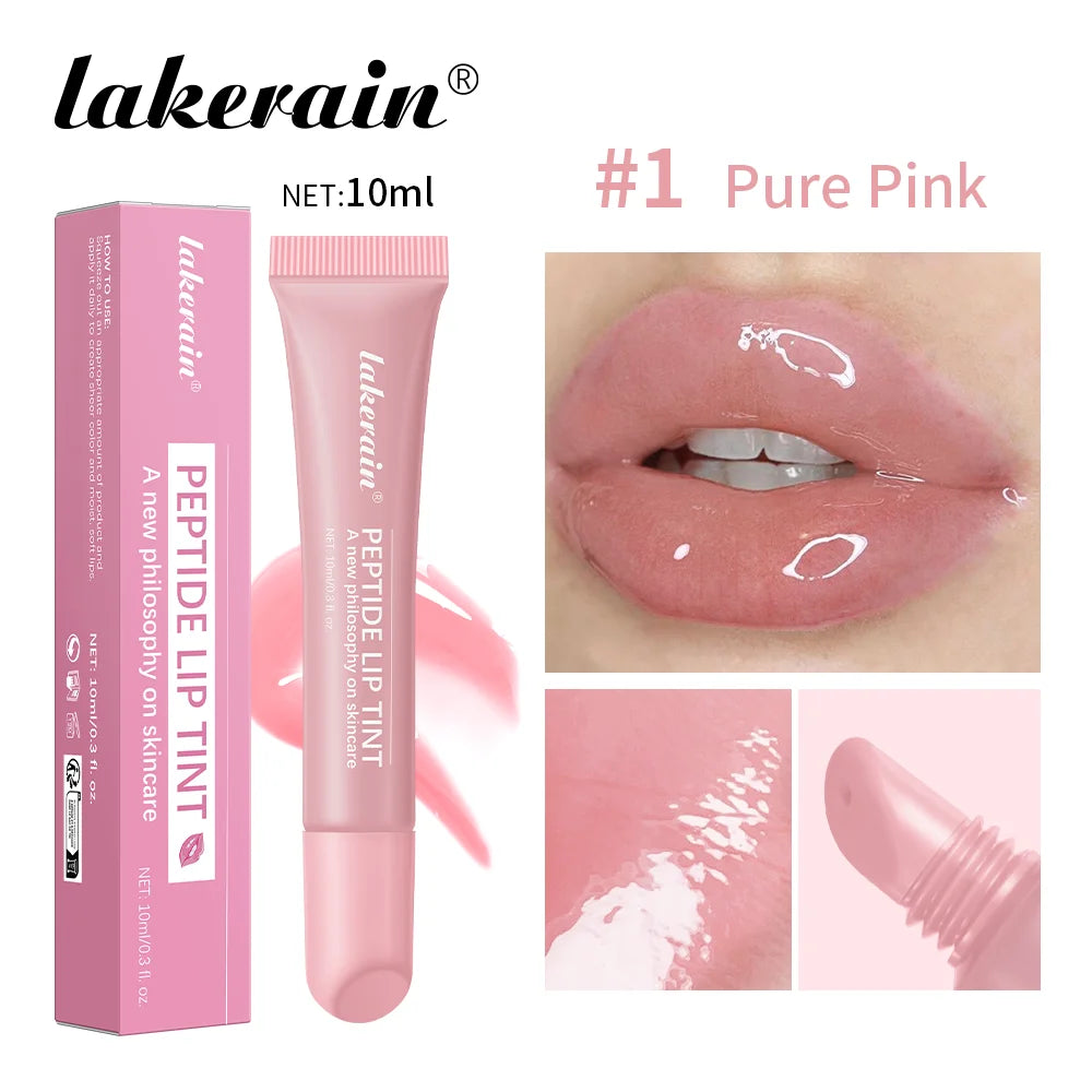 Peptide Lip Tint and Moisturizing Lip Gloss for Daily Hydration and Shine