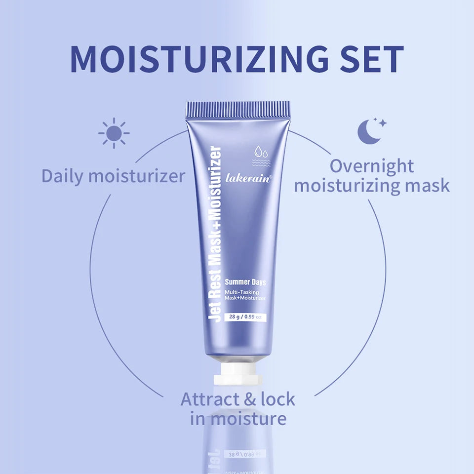 Jet Rest Face Mask and Daily Moisturizer for Dry Skin and Travel Skincare - 9